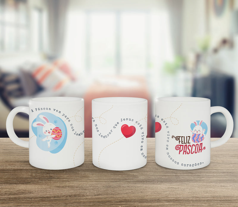 Caneca Páscoa - Jesus em nossos corações