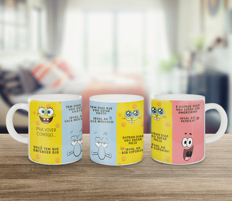 Canecas engraçadas - Personalidades Bob Esponja