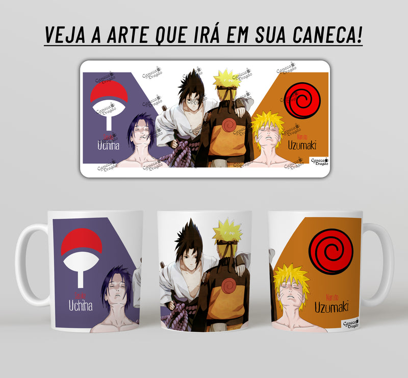 Caneca Naruto - Naruto x Sasuke